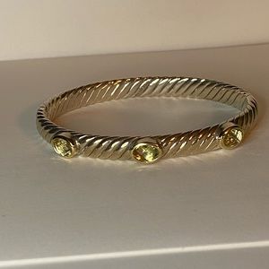 David Yurman Bracelet cuff w/clasp. SS& Citrine